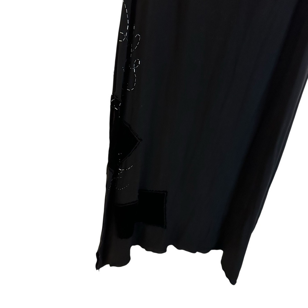 J. Jill black sleeveless beaded dress with velvet accents Size 16 - Picture 8 of 16